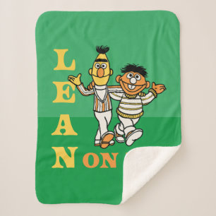 Sesame Street Bert & Ernie Lean on Me Sherpa Blanket