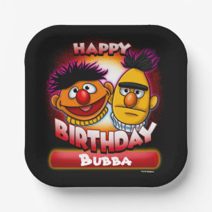 Sesame Street Bert & Ernie Themed Birthday Paper Plates