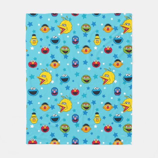 sesame street characters fleece throw blanket