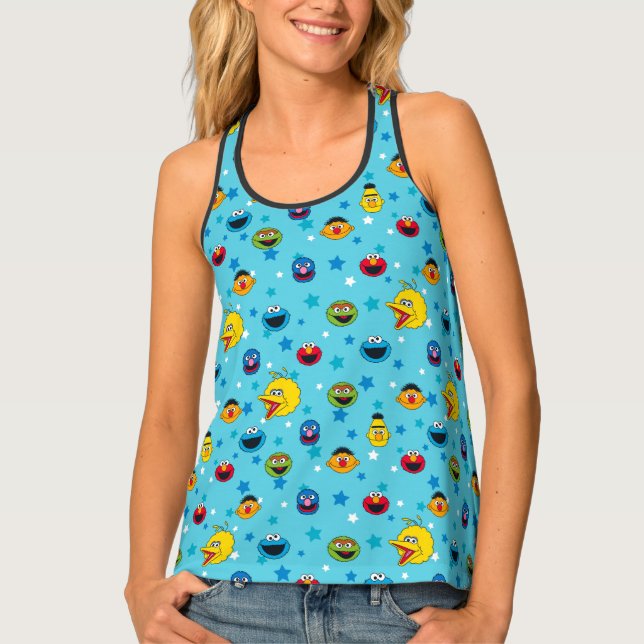 Sesame Street | Best Friends Star Pattern Tank Top (Front)