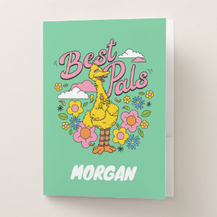 Sesame Street Best Yellow Bird Pals Add Name Pocket Folder