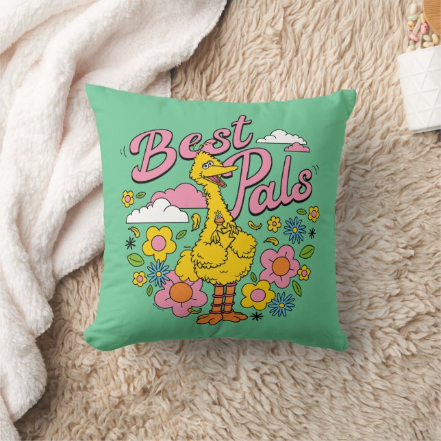 Sesame Street | Best Yellow Bird Pals Throw Pillow (Blanket)