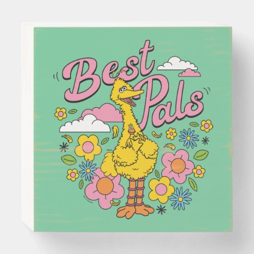 Sesame Street  Best Yellow Bird Pals Wooden Box Sign