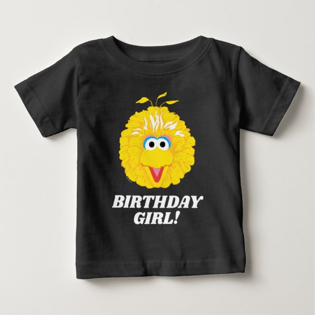 Sesame Street | Big Bird Birthday Girl Baby T-Shirt (Front)