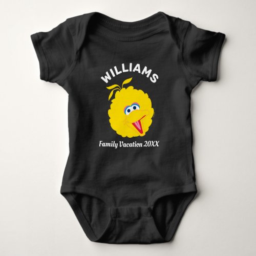 Sesame Street  Big Bird Family Vacation Baby Bodysuit