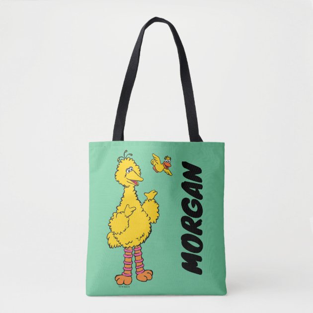 Sesame Street | Big Bird & Little Bird | Add Name Tote Bag | Zazzle