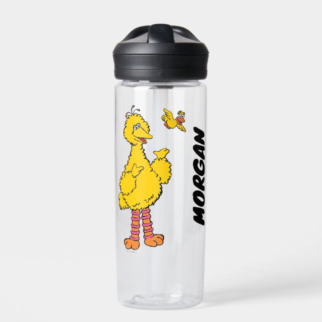Sesame Street | Big Bird & Little Bird | Add Name Water Bottle (Front)