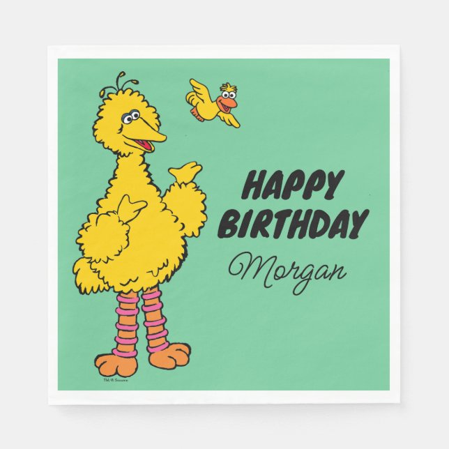 Sesame Street | Big Bird & Little Bird Birthday Napkins (Front)