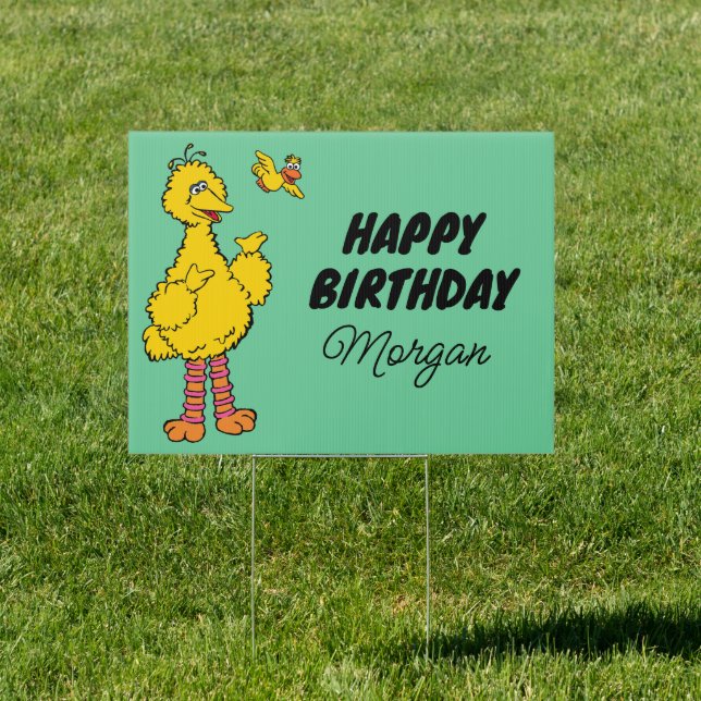 Sesame Street | Big Bird & Little Bird Birthday Sign (Insitu)