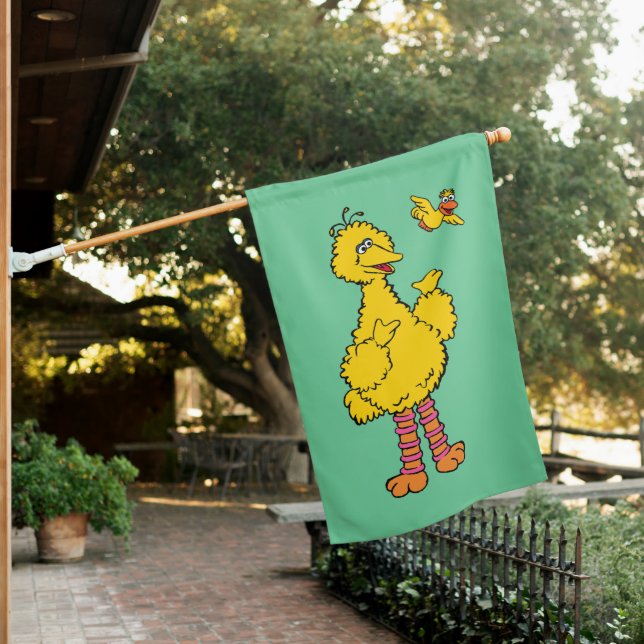Sesame Street | Big Bird & Little Bird House Flag (In SItu)