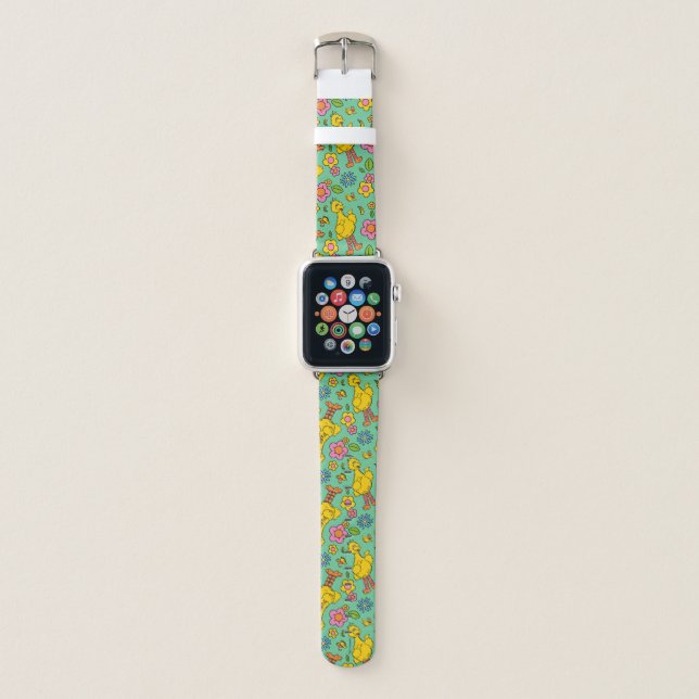 Sesame Street | Big Bird & Little Bird Pattern Apple Watch Band (Front)