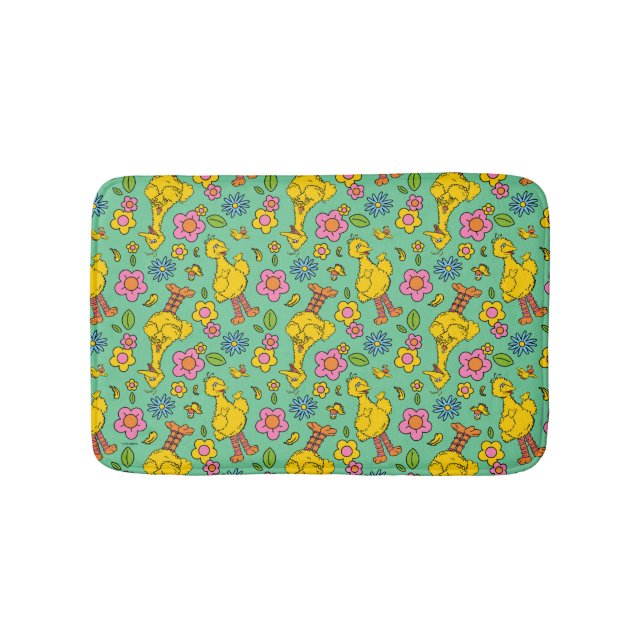 Sesame Street | Big Bird & Little Bird Pattern Bath Mat (Front)