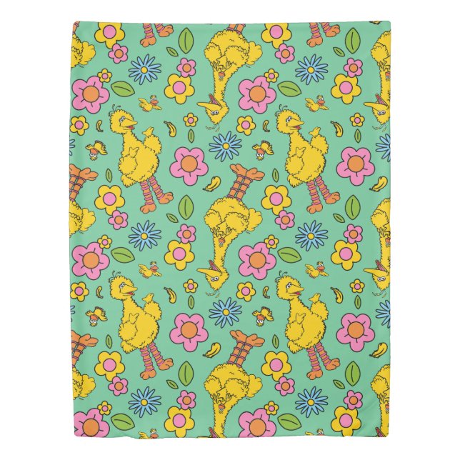 Sesame Street | Big Bird & Little Bird Pattern Duvet Cover (Front)