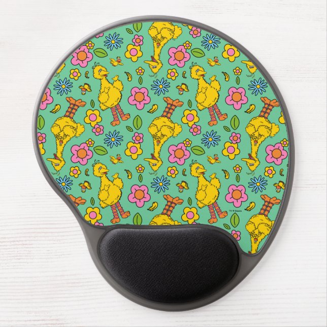 Sesame Street | Big Bird & Little Bird Pattern Gel Mouse Pad (Front)