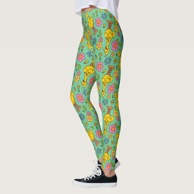 Sesame Street | Big Bird & Little Bird Pattern Leggings (Left)