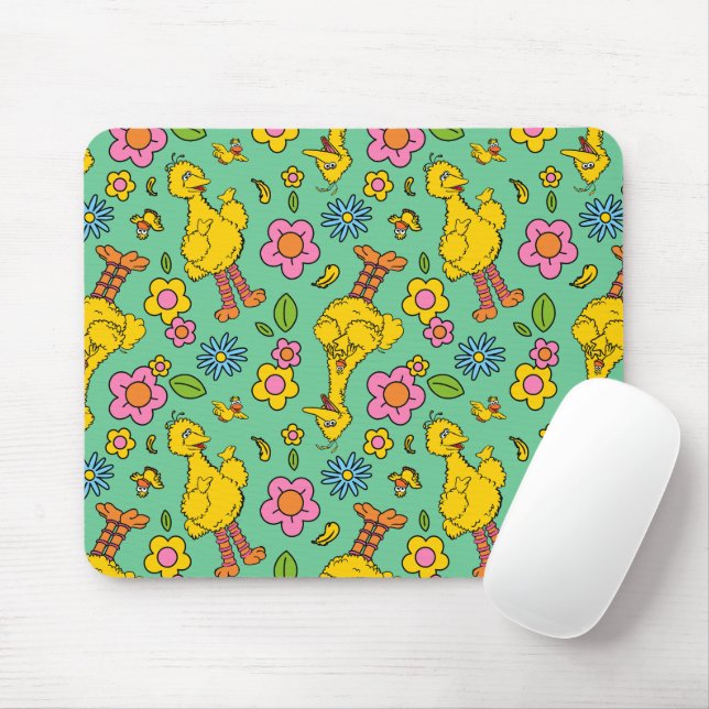 Sesame Street | Big Bird & Little Bird Pattern Mouse Pad (With Mouse)