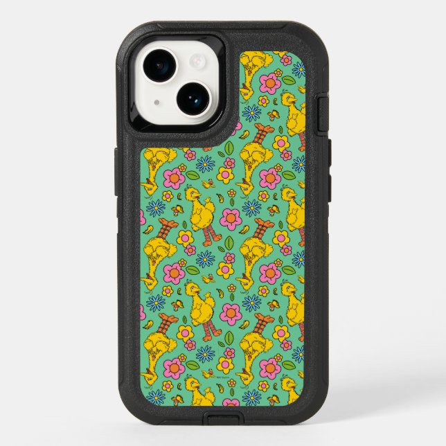 Sesame Street | Big Bird & Little Bird Pattern Otterbox iPhone Case (Back)