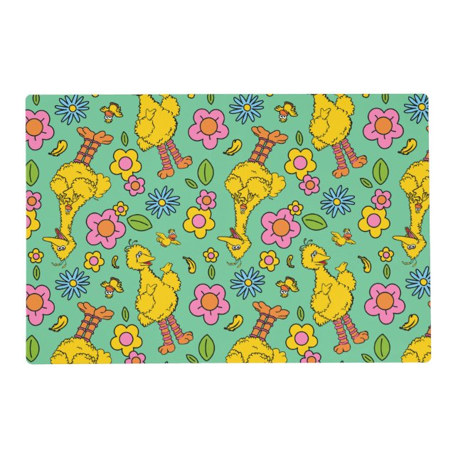 Sesame Street | Big Bird & Little Bird Pattern Placemat (Front)