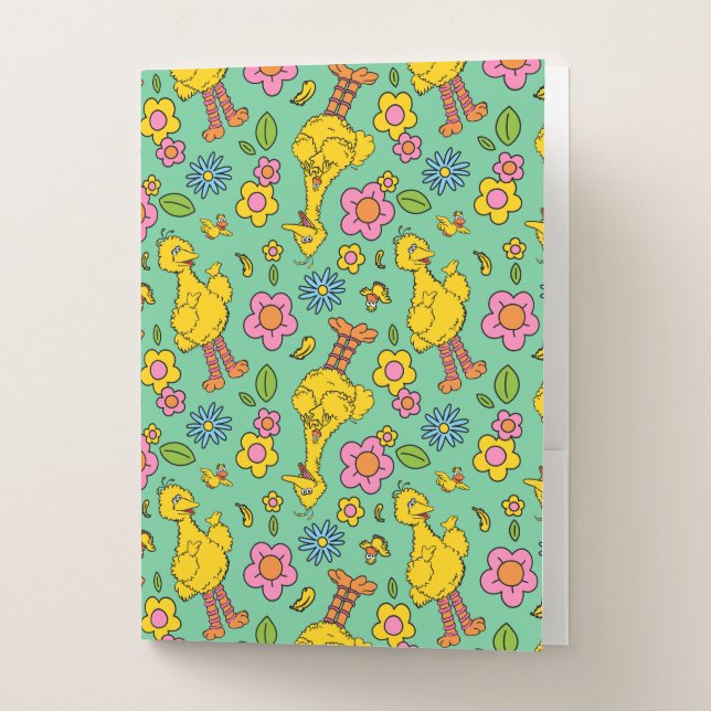 Sesame Street | Big Bird & Little Bird Pattern Pocket Folder (Front)
