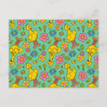 Sesame Street | Big Bird &amp; Little Bird Pattern Postcard