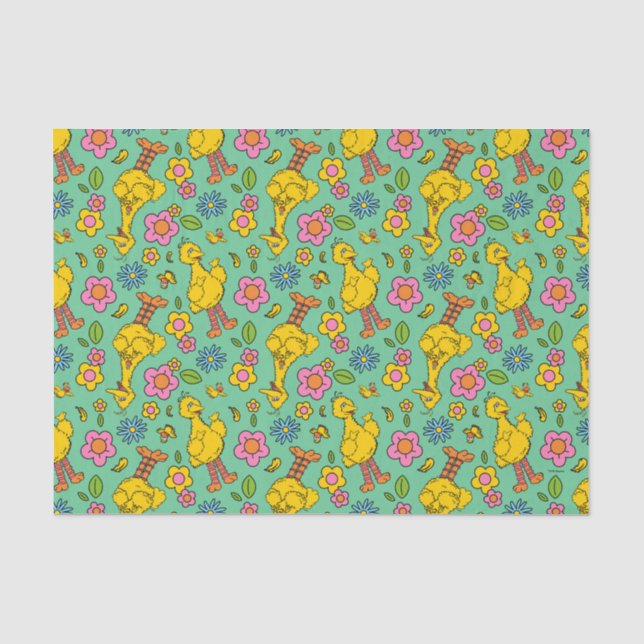Sesame Street | Big Bird & Little Bird Pattern Tissue Paper (Front)