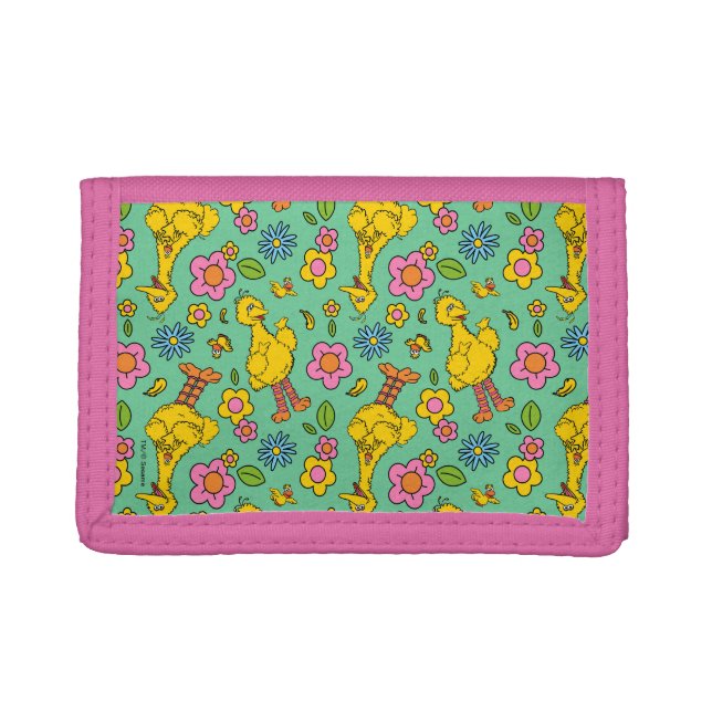 Sesame Street | Big Bird & Little Bird Pattern Trifold Wallet (Front)