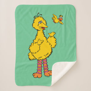 Sesame Street   Big Bird & Little Bird Sherpa Blanket