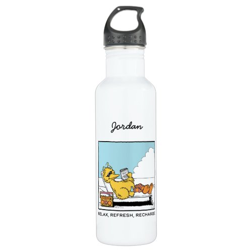 Sesame Street  Big Bird Relax  Add Your Name Stainless Steel Water Bottle