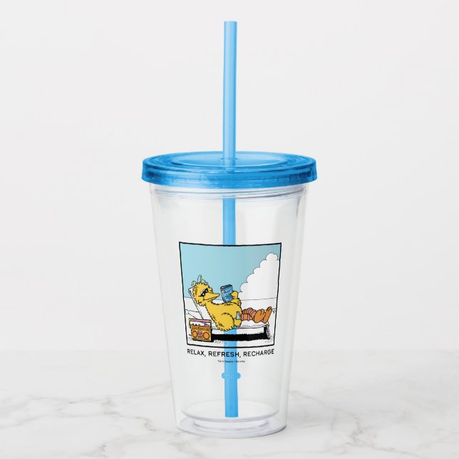 Sesame Street | Big Bird Relax Refresh Recharge Acrylic Tumbler (Front)