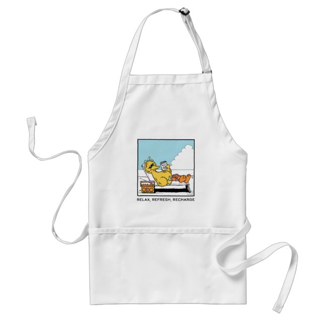 Sesame Street | Big Bird Relax Refresh Recharge Adult Apron (Front)
