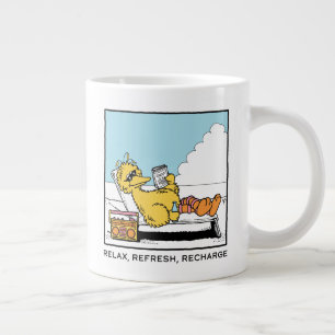 Sesame Street Big Bird Relax Refresh Recharge Giant Coffee Mug