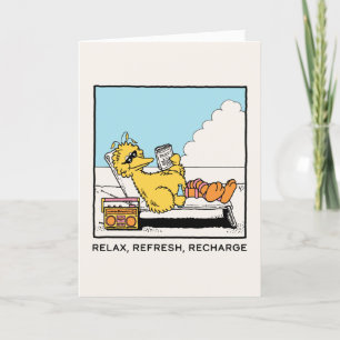 Sesame Street   Big Bird Relax Refresh Recharge Holiday Card