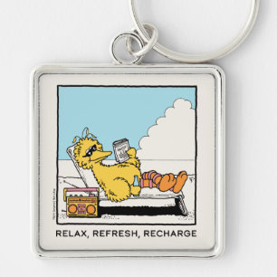 Sesame Street Big Bird Relax Refresh Recharge Keychain