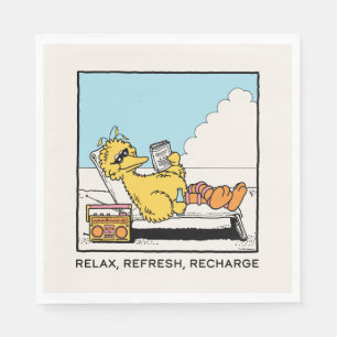 Sesame Street Big Bird Relax Refresh Recharge Napkins
