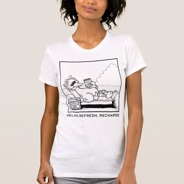 Sesame Street | Big Bird Relax Refresh Recharge T-Shirt (Front)