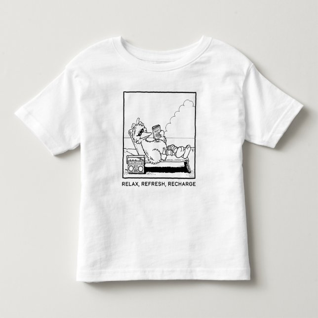 Sesame Street | Big Bird Relax Refresh Recharge Toddler T-shirt (Front)
