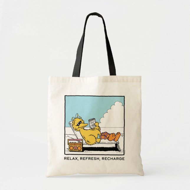 Sesame Street | Big Bird Relax Refresh Recharge Tote Bag (Front)
