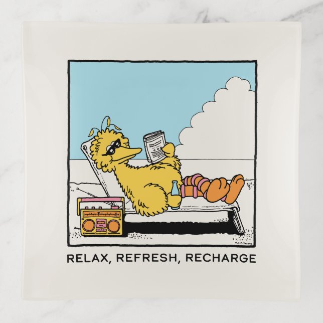 Sesame Street | Big Bird Relax Refresh Recharge Trinket Tray (Front)