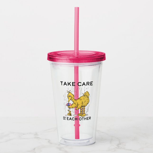 Sesame Street | Big Bird Take Care of Each Other Acrylic Tumbler (Front)
