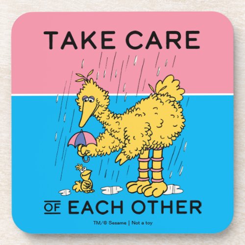 Sesame Street  Big Bird Take Care of Each Other Beverage Coaster