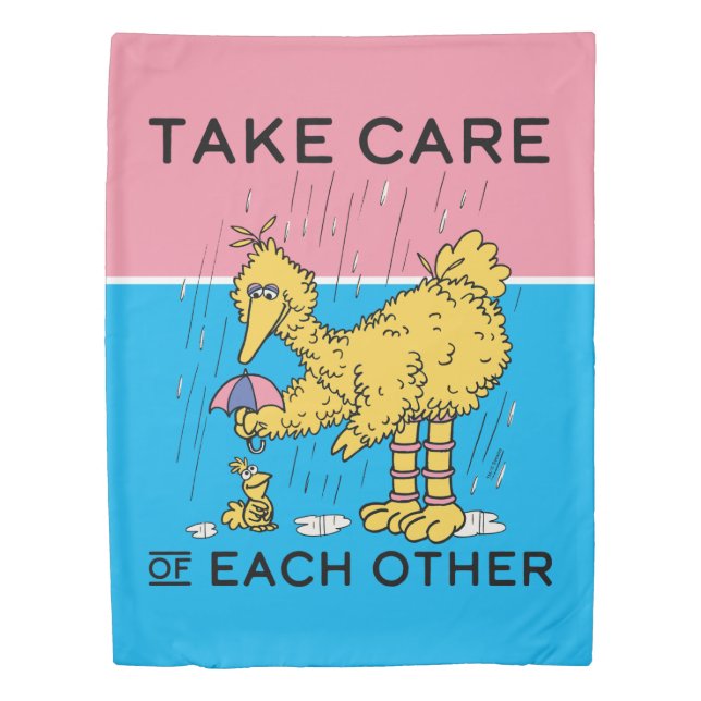 Sesame Street | Big Bird Take Care of Each Other Duvet Cover (Front)