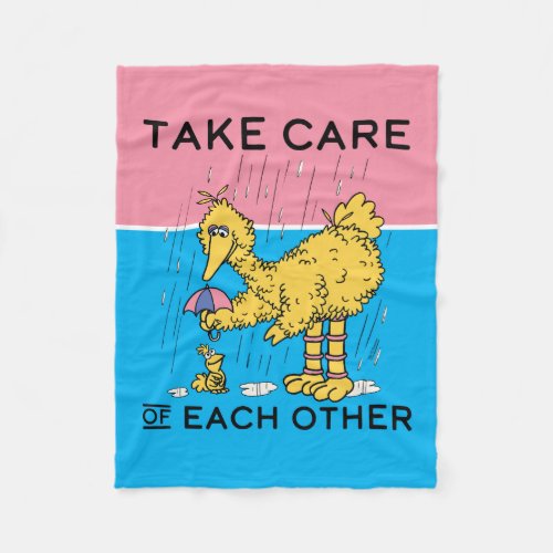 Sesame Street  Big Bird Take Care of Each Other Fleece Blanket