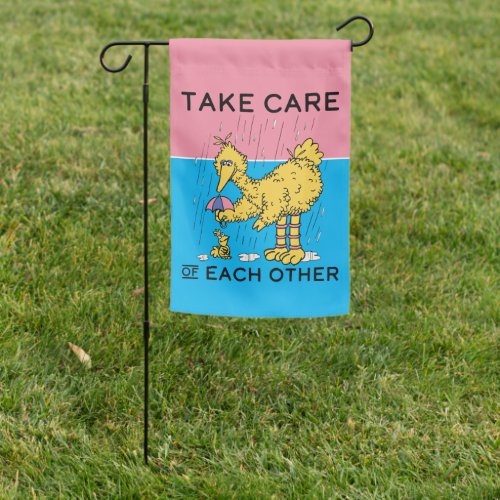 Sesame Street  Big Bird Take Care of Each Other Garden Flag