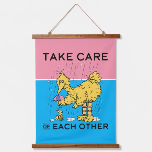Sesame Street  Big Bird Take Care of Each Other Hanging Tapestry