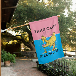 Sesame Street   Big Bird Take Care of Each Other House Flag