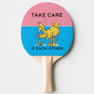 Sesame Street Big Bird Take Care of Each Other Ping Pong Paddle