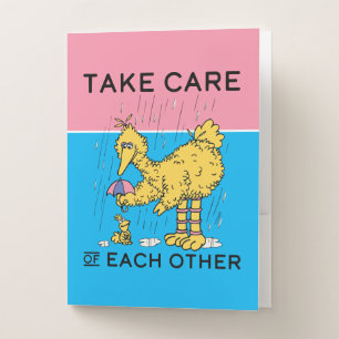 Sesame Street Big Bird Take Care of Each Other Pocket Folder