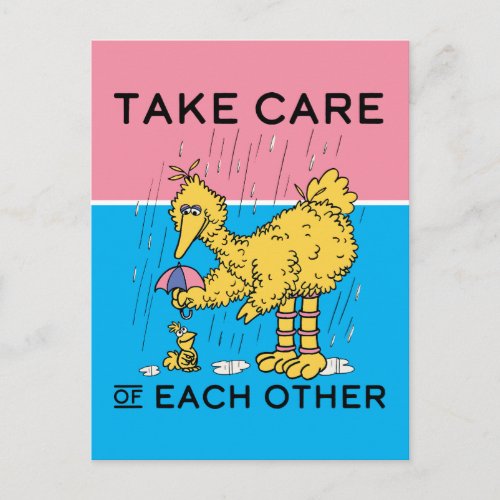 Sesame Street  Big Bird Take Care of Each Other Postcard