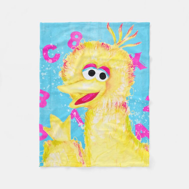 Sesame Street | Big Bird Waving Fleece Blanket (Front)