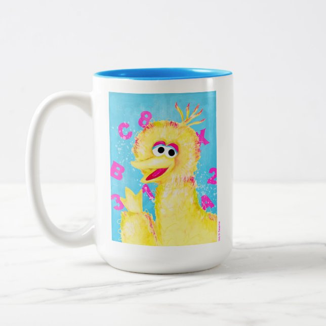 Sesame Street | Big Bird Waving Two-Tone Coffee Mug (Left)